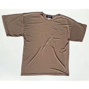 Ferguson’s Sport’e Women’s  M/L Brown t-shirt Metallic Shimmer Top VTG 90s  Y2K